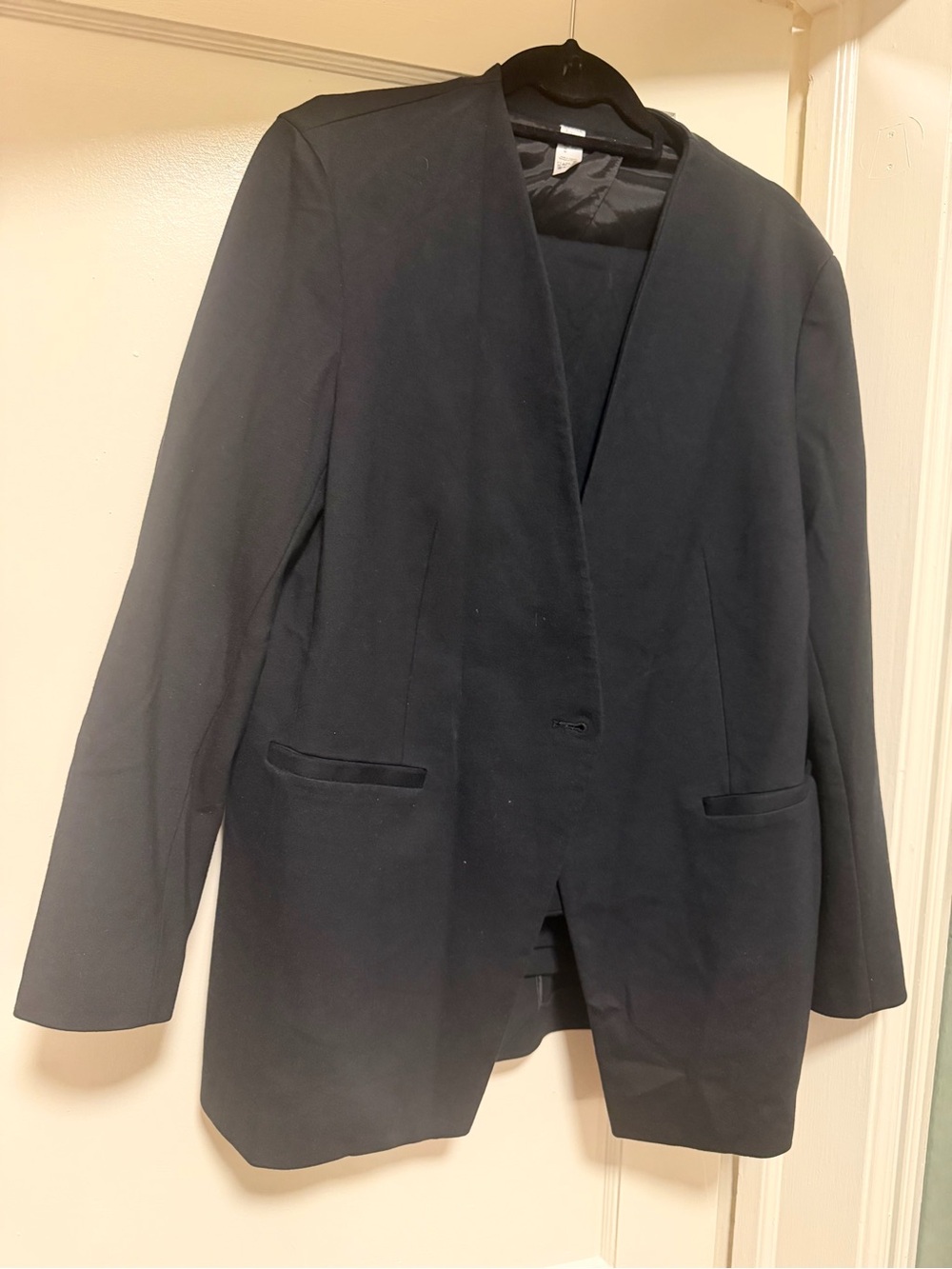 SPANX Perfect Collarless Black Open-Front Women's Blazer - Picture 2 of 3